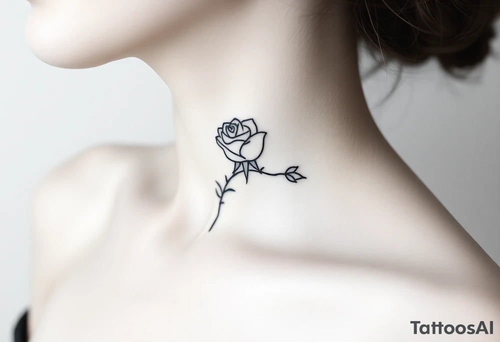 Rose and thorns tattoo idea