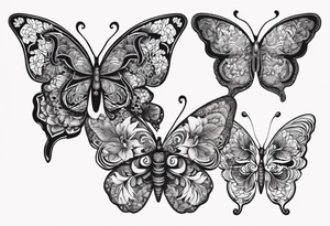 human lungs from butterflies tattoo idea