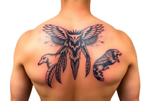 Native American totem animals tattoo idea