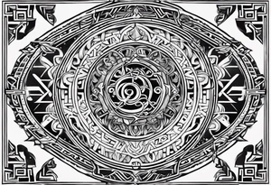 Slavic symbols, runes and worlds tattoo idea