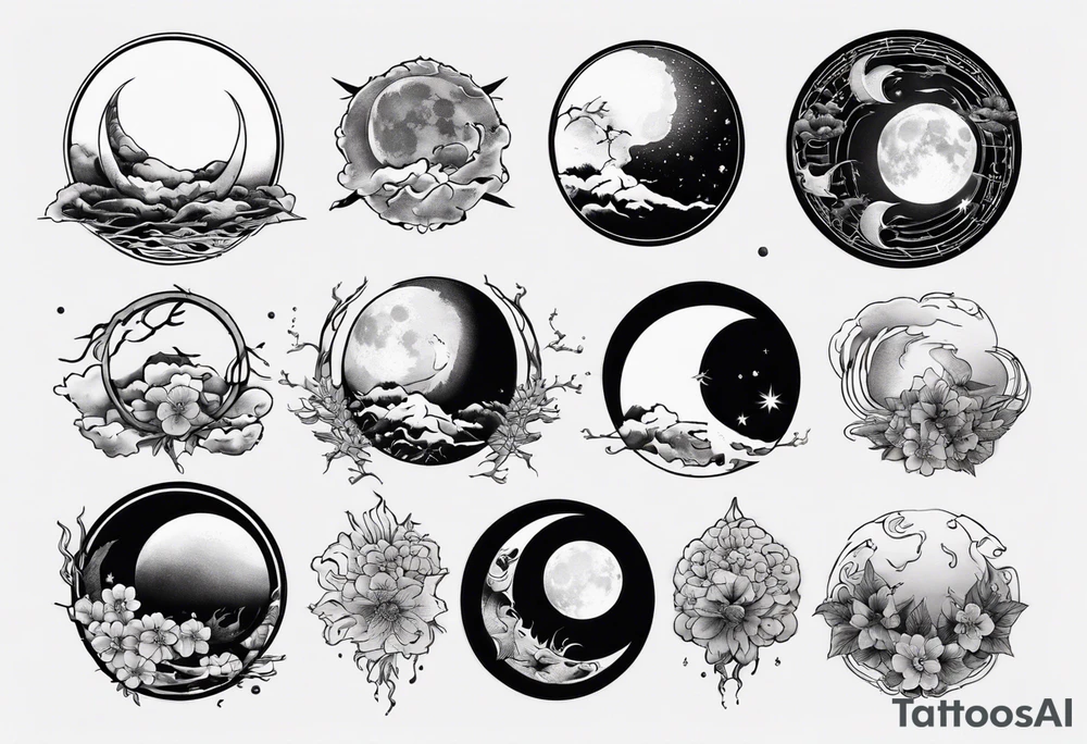 the moon tattoo idea