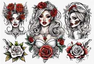corps bride tattoo idea