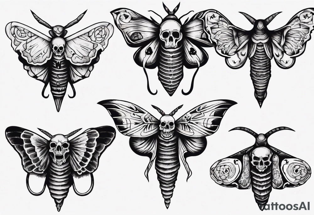 Death moth tattoo idea