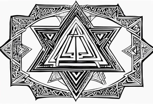 tetragrammaton representation of chosen one and a secret message written in Hebrew from God tattoo idea