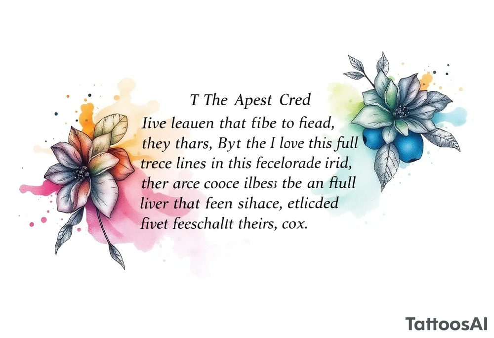 The Apostles Creed tattoo idea