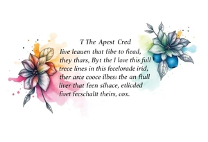 The Apostles Creed tattoo idea