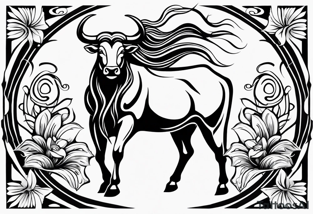 Taurus, Aquarius, Libra, half sleeve, symbols tattoo idea
