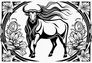 Taurus, Aquarius, Libra, half sleeve, symbols tattoo idea