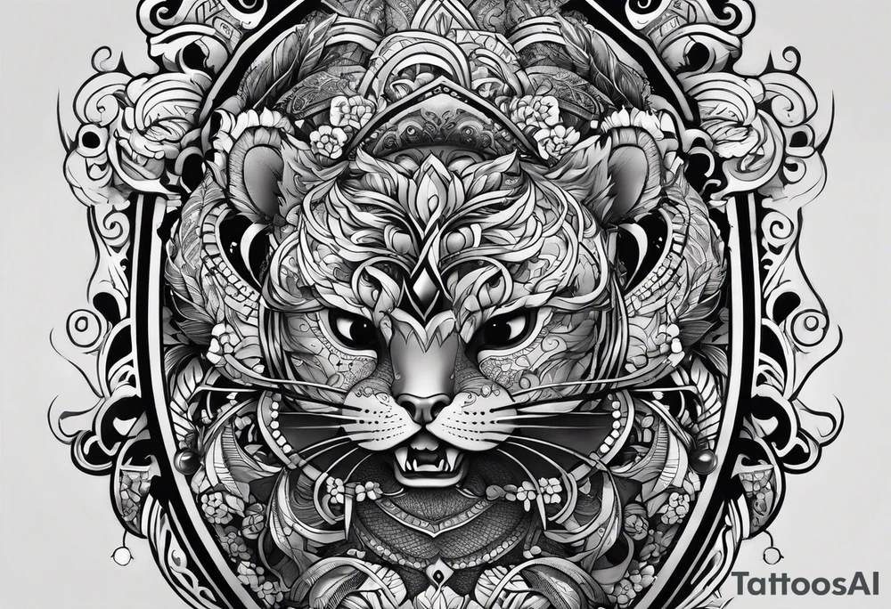 rock a billy Arm sleeve mit verschiedenen Motiven tattoo idea