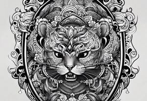 rock a billy Arm sleeve mit verschiedenen Motiven tattoo idea