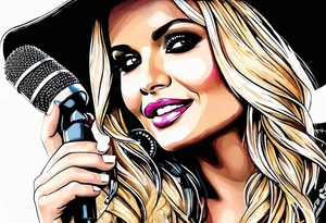 Miranda lambert with microphone tattoo idea