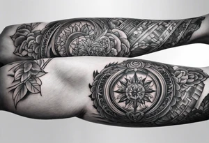 Tattoo am Arm mit einem großen Stammbaum tattoo idea