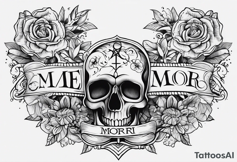 Memento mori sleeve tattoo design tattoo idea