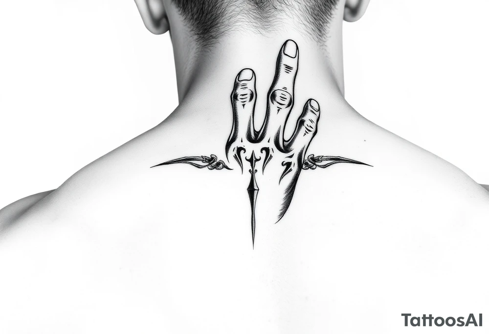 Prussian black work hand tattoo tattoo idea