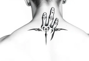 Prussian black work hand tattoo tattoo idea