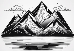 mountain range tattoo idea