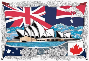 Australia and Canada relationship tattoo idea