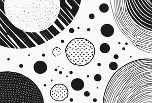 simple sunshine made of black dots tattoo idea