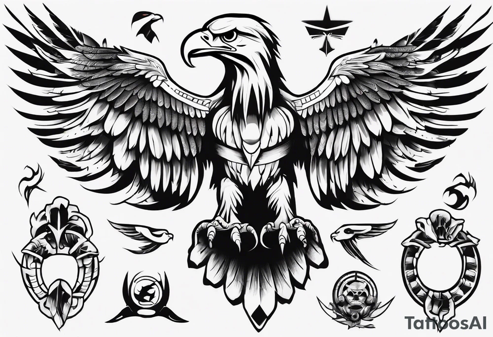 Eagle in traditional tattoo style tattoo idea