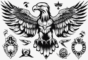 Eagle in traditional tattoo style tattoo idea