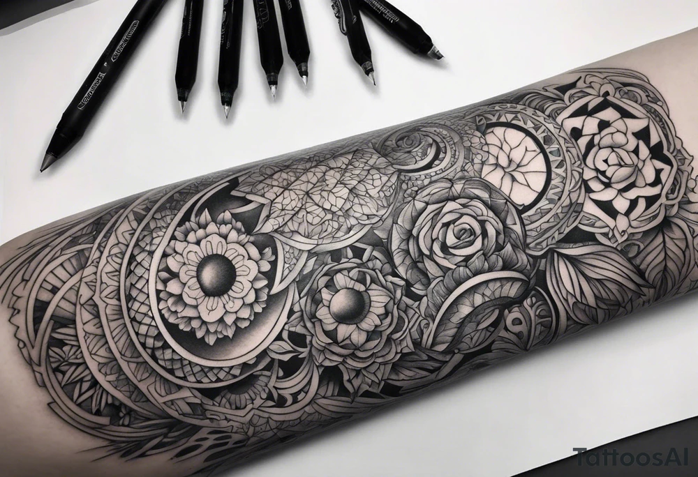 Horizontal one inch wide inner arm tattoo tattoo idea