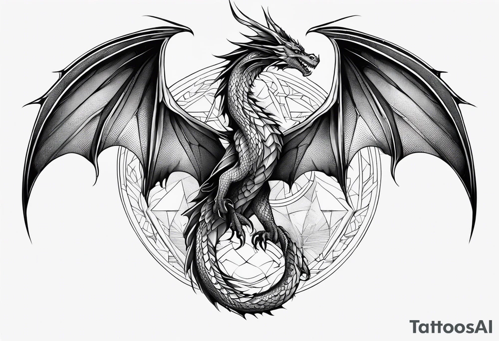 Dragon wings tattoo idea