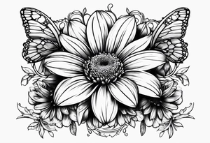 Daisy frame tattoo idea