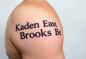 Kaden Easton Brooks Beau made into a crossword puzzle tattoo idea