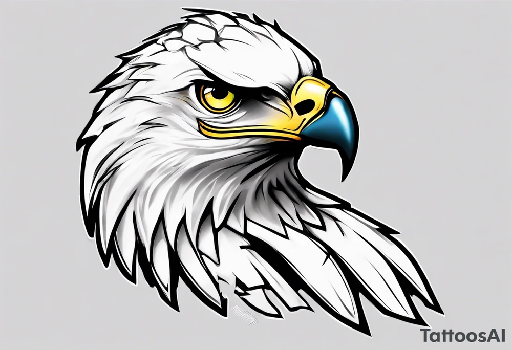 A white hawk as a warrior tattoo idea