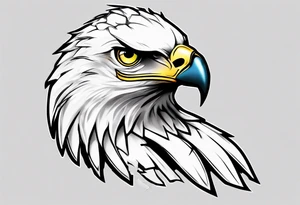A white hawk as a warrior tattoo idea