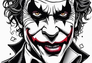 joker playing nintendo nes tattoo idea