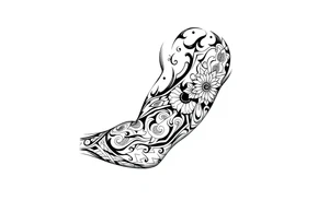 Tribal Sicilian sleeve with patterns
And symbols tattoo idea