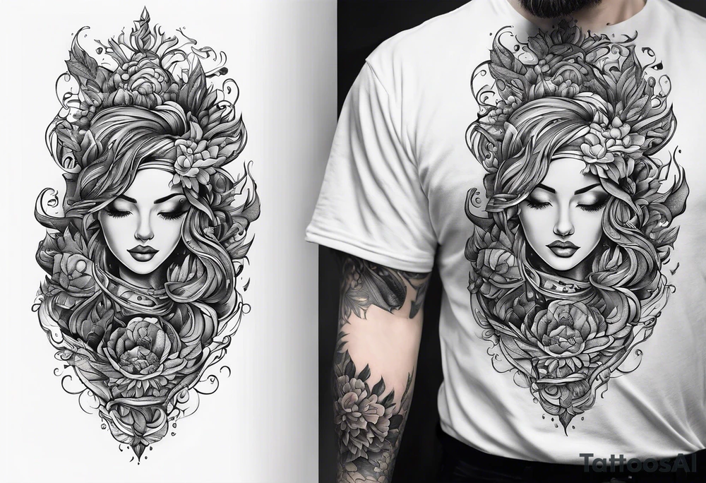 computer processor in fire tattoo idea