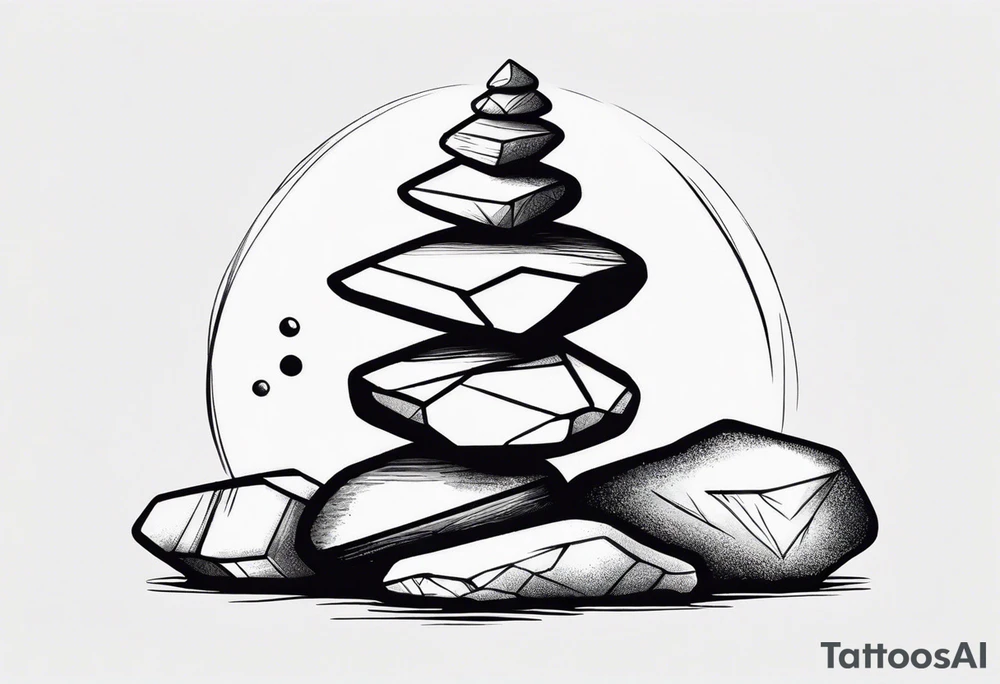 Rocks stacked on top of each other tattoo idea