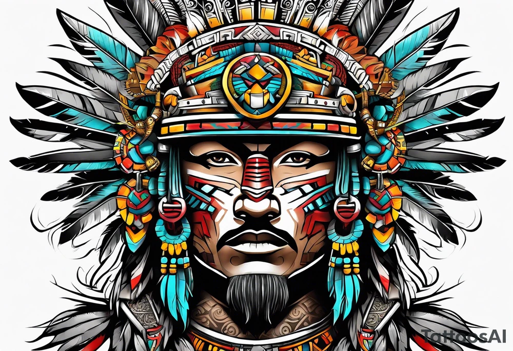 Aztec warrior tattoo idea