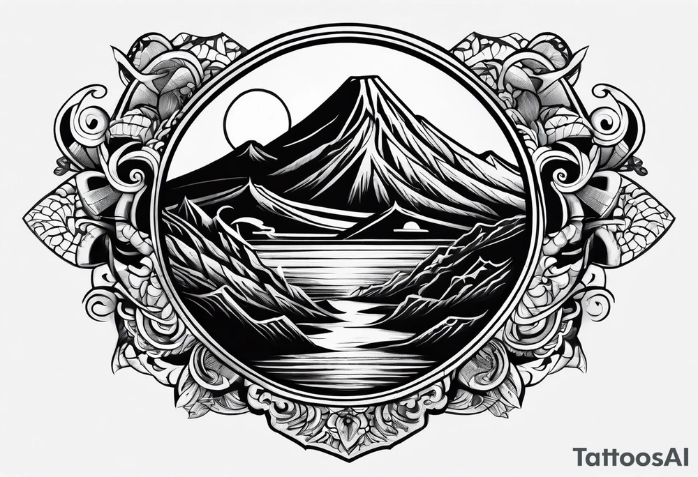 Volcan racines de lave tattoo idea