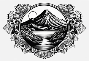 Volcan racines de lave tattoo idea