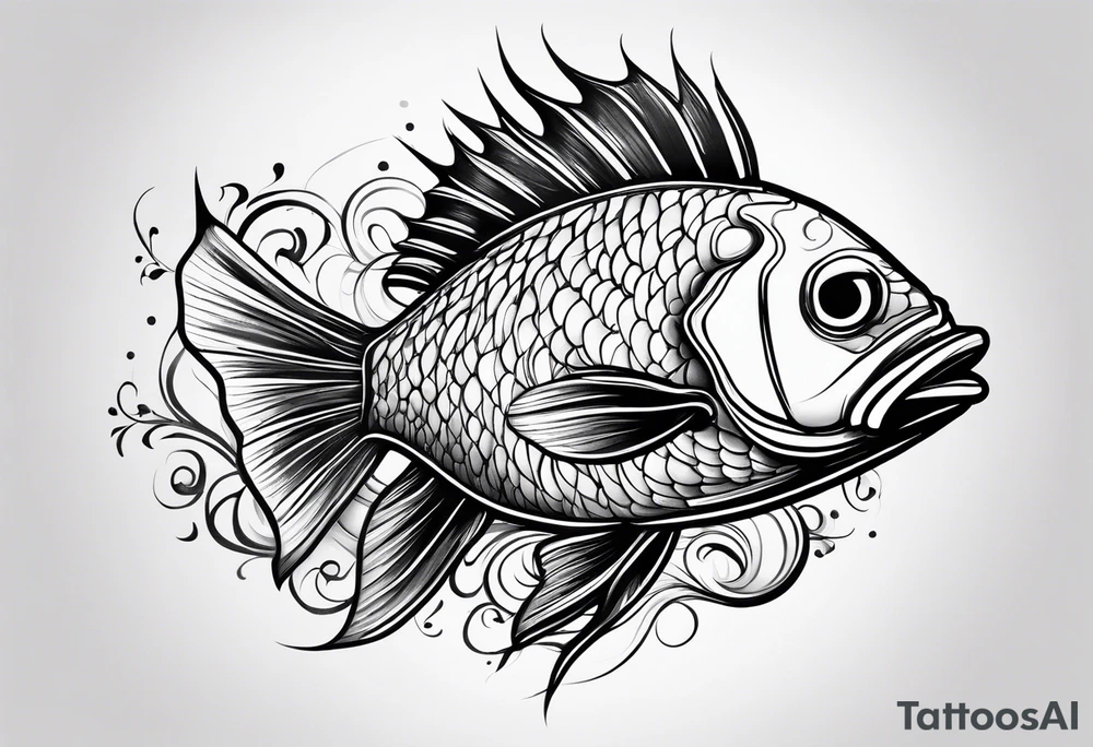 fish and goat tattoo idea