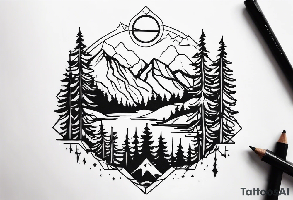 Hiking tattoo idea