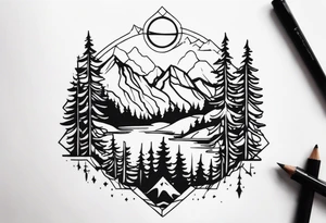 Hiking tattoo idea