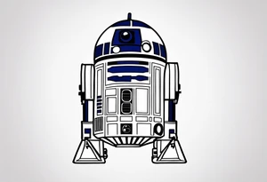 Simple, small R2-D2 from Star Wars tattoo idea