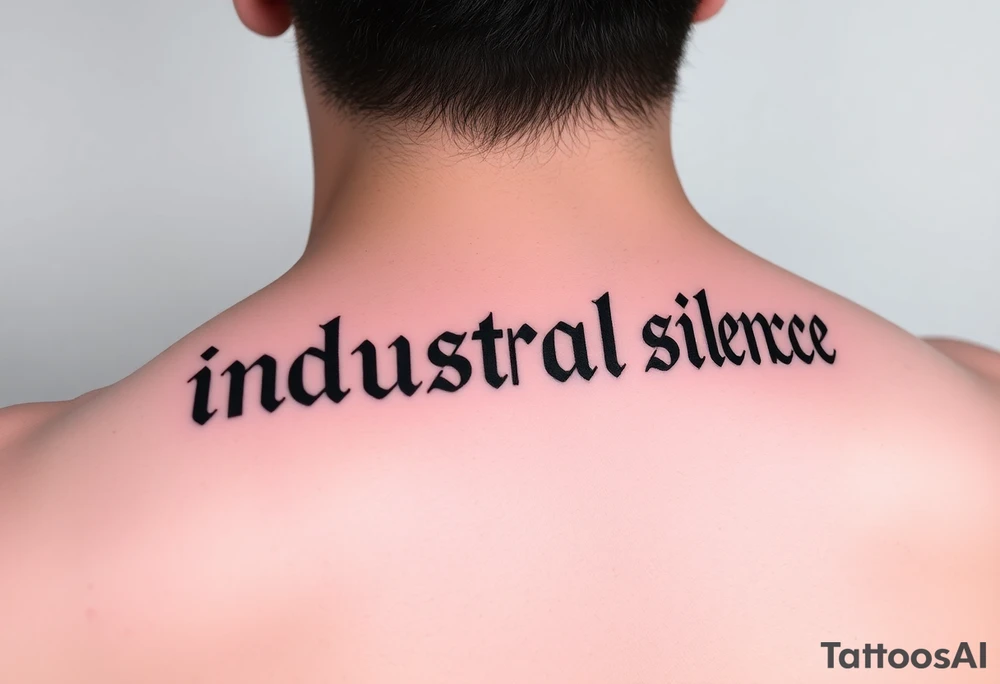 industrial silence tattoo idea