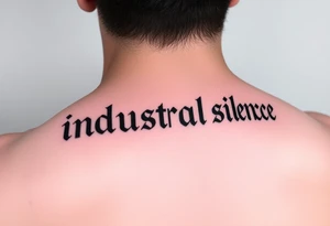 industrial silence tattoo idea