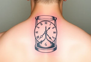 Clocks, sand timer, years , hours all melting away tattoo idea
