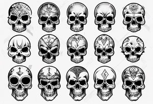 masked skull tattoo idea