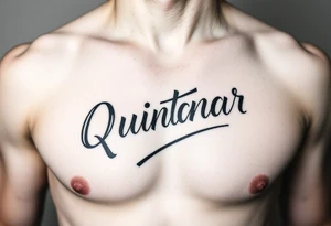 Quintanar in cursive tattoo idea