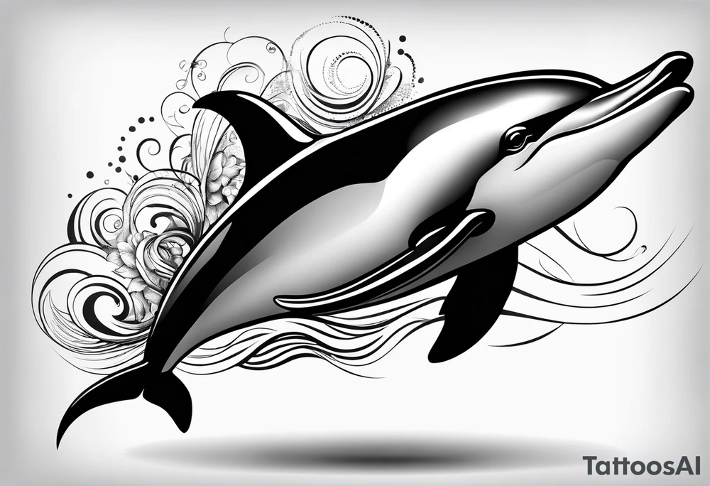 dolphin vector tattoo idea