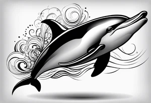 dolphin vector tattoo idea