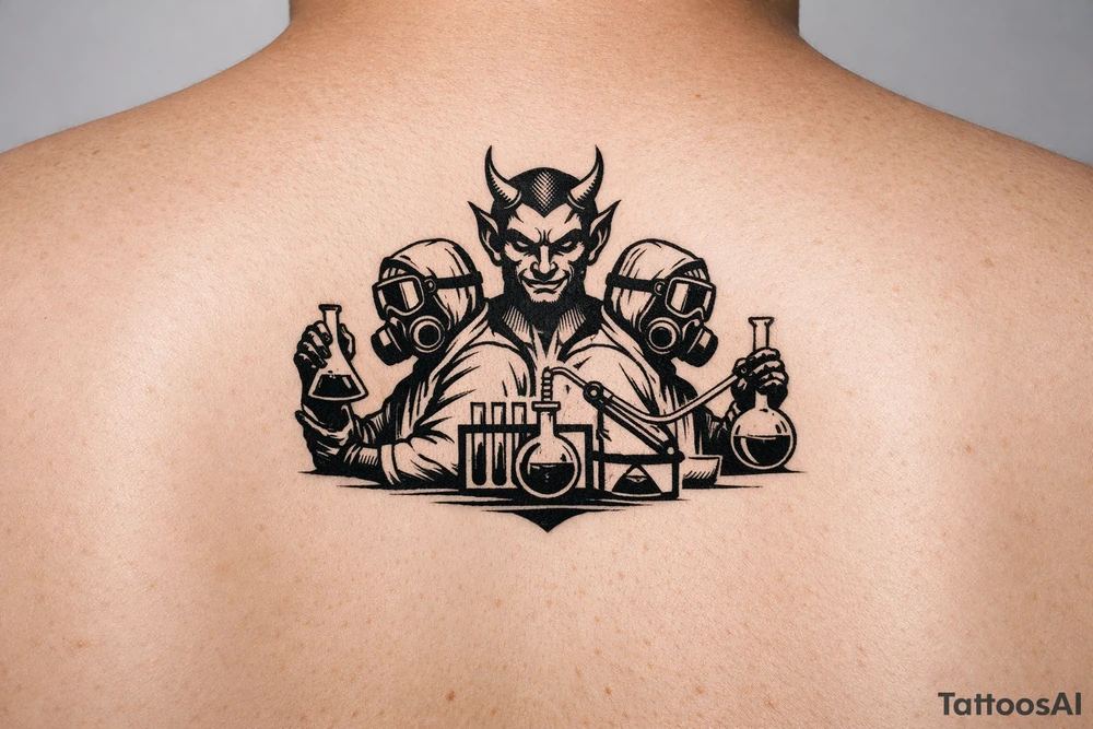 Meth chemists with devil tattoo idea