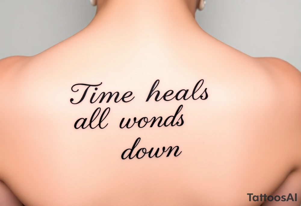 Time heals all wounds down tattoo idea